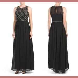 Adrianna Papell  lack chiffon Gown